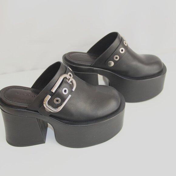 New In Box Marc Jacobs The J Marc Leather Clog Size 6 US/36 EU - Picture 10 of 13